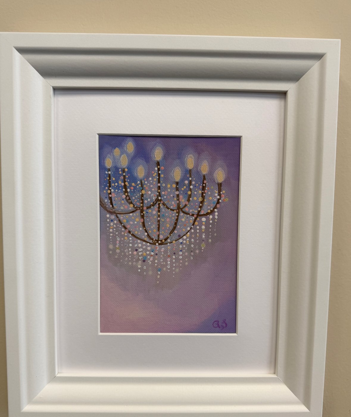 Crystal Chandelier in Purple
