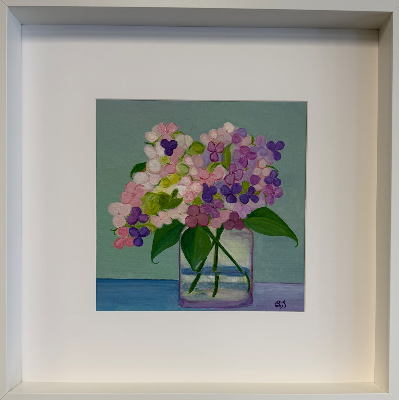 Hydrangeas in Glass · Purple